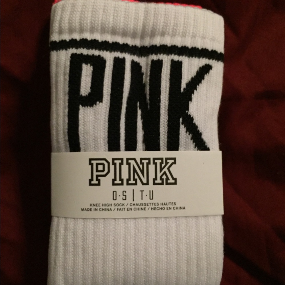 VS Pink knee high socks